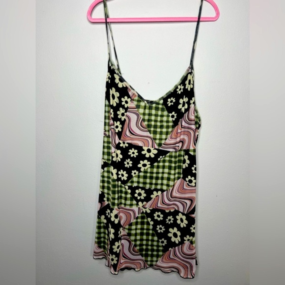 NWT Current Mood 70s Plus Size Retro Mixed Print Dress Size 2X